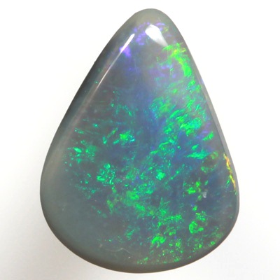SOLID SEMI BLACK OPAL Sparkles of green over blue